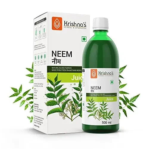Krishna‘s Neem Juice Hand Picked Fresh And Green Neem Leaves From Rajasthan 500 ml (Pack of 1)