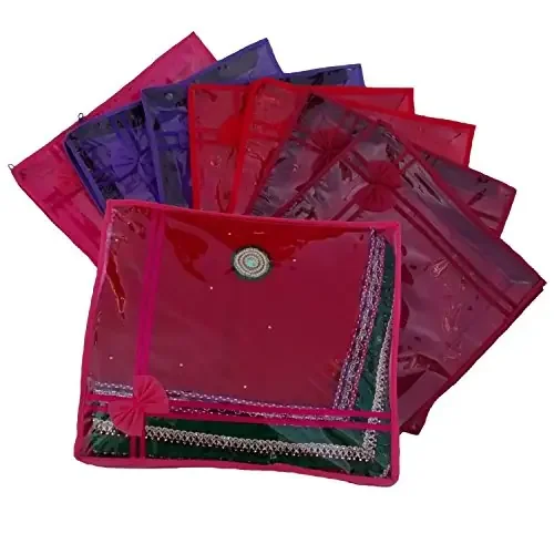 Kuber Industries Non Wooven Saree Cover Set of 8 Pcs