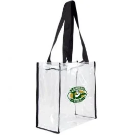 Lambeau Field Square Clear Zip Tote