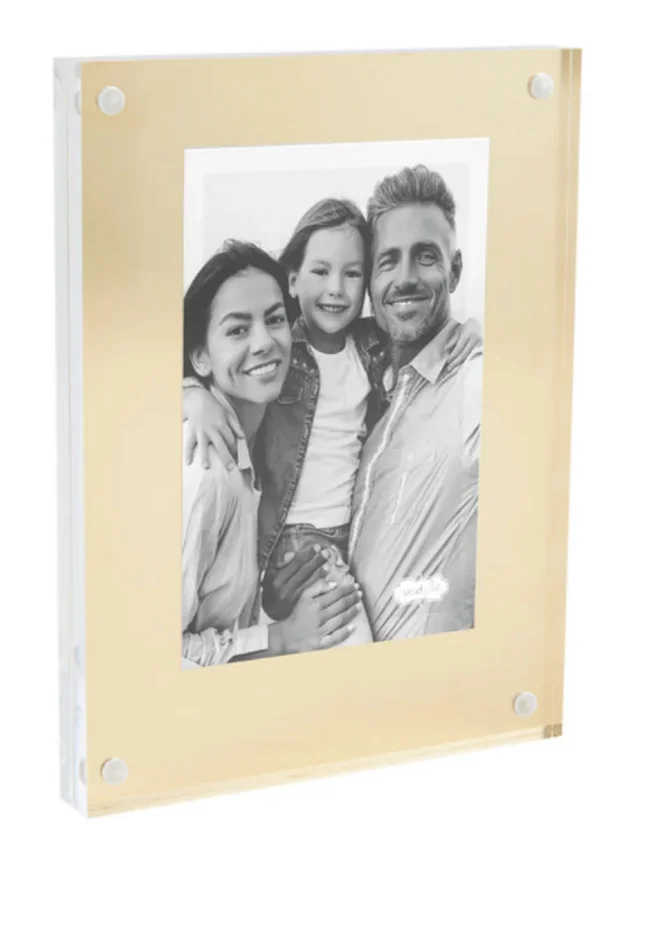 Large Brass Acrylic Frame