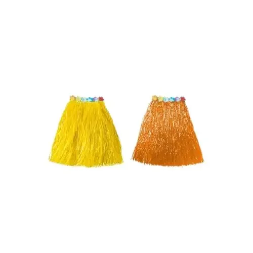 lastic Green and OrangeGrass Skirt Hawaiian Skirts Party Decorations Favors Supplies Grass Skirts for Adult E