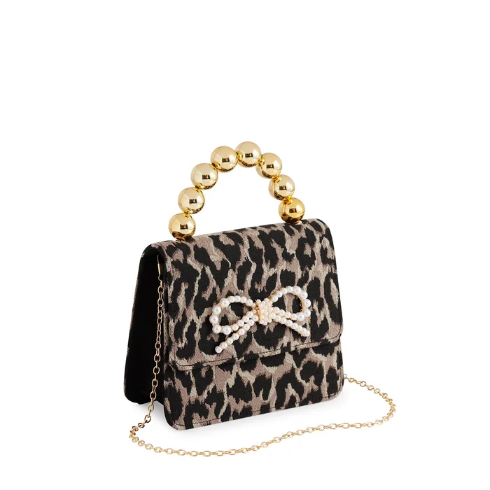 LEOPARD MAUDE MINI TOP HANDLE BAG