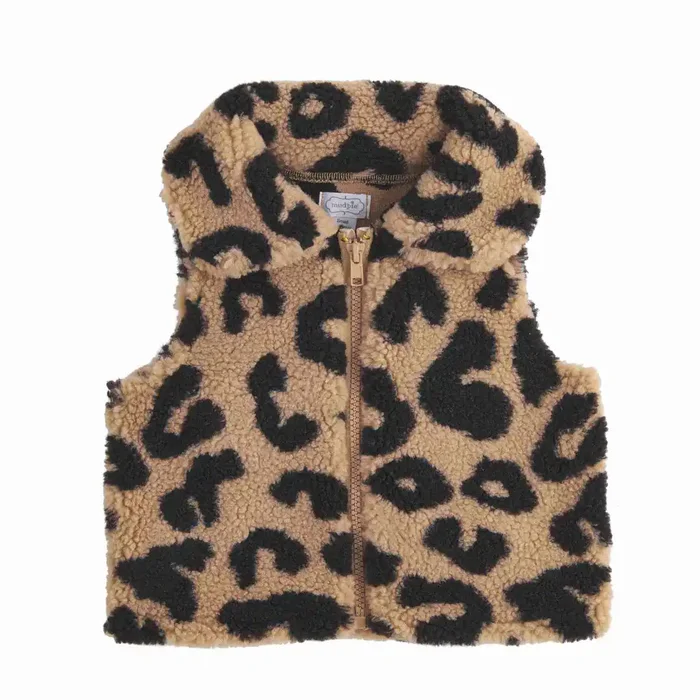 Leopard Sherpa Vest