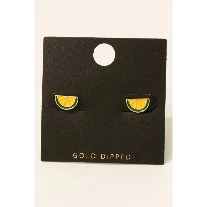 Lime Stud Earrings