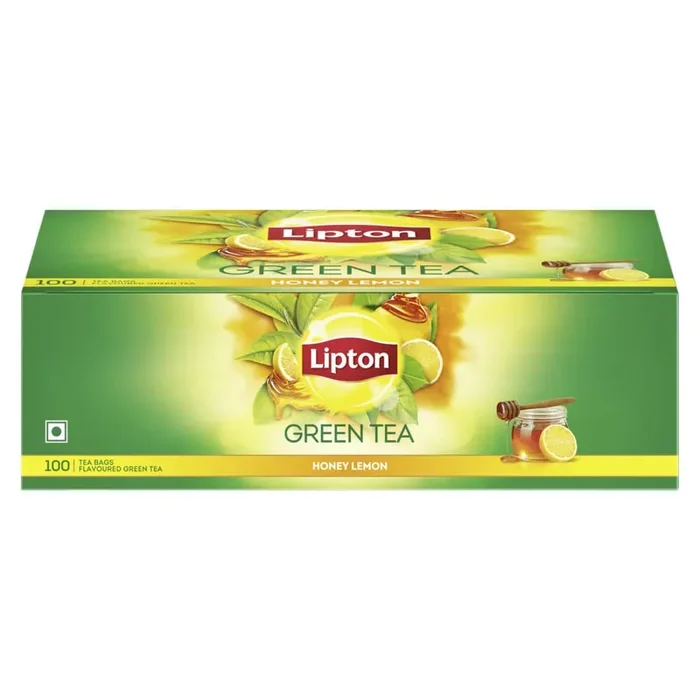 Lipton Honey Lemon Green Tea Bags 100 pcs, All Natural Flavour, Zero Calories – Improves Metabolism & Reduces Waist, 140 gram (100 x 1.4g EACH ), lemon & honey