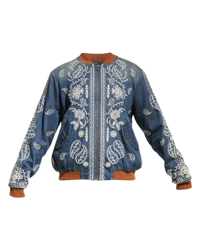 Mahalia Denim Bomber Jacket