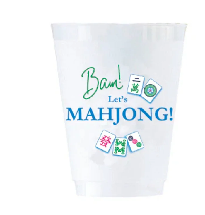 Mahjong Plastic Set of 8 Cups