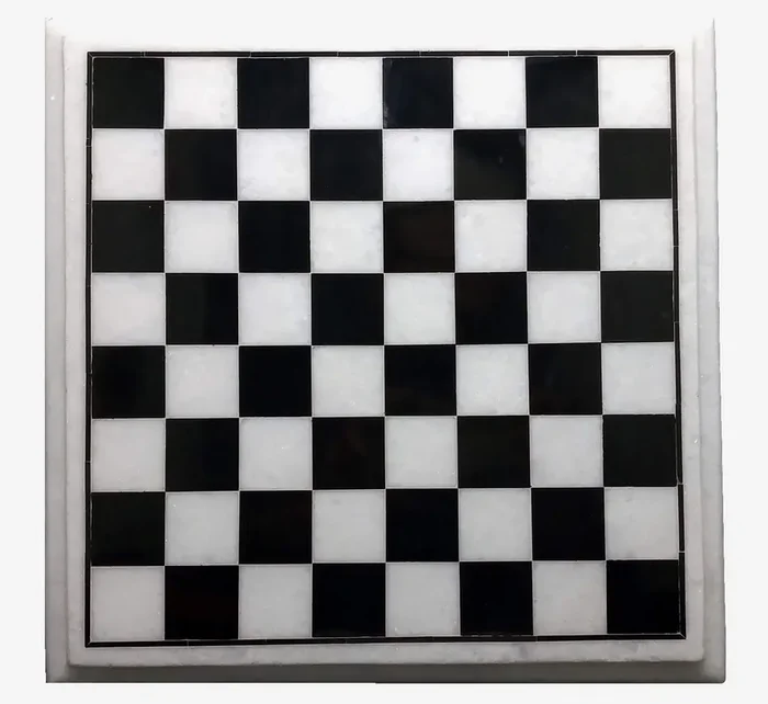 MARBLE INLAY ART AGRA – PACCHIKARI Handcrafted Marble Chess Board with Inlay Work. ( Size – 12 x 12 inch Square)
