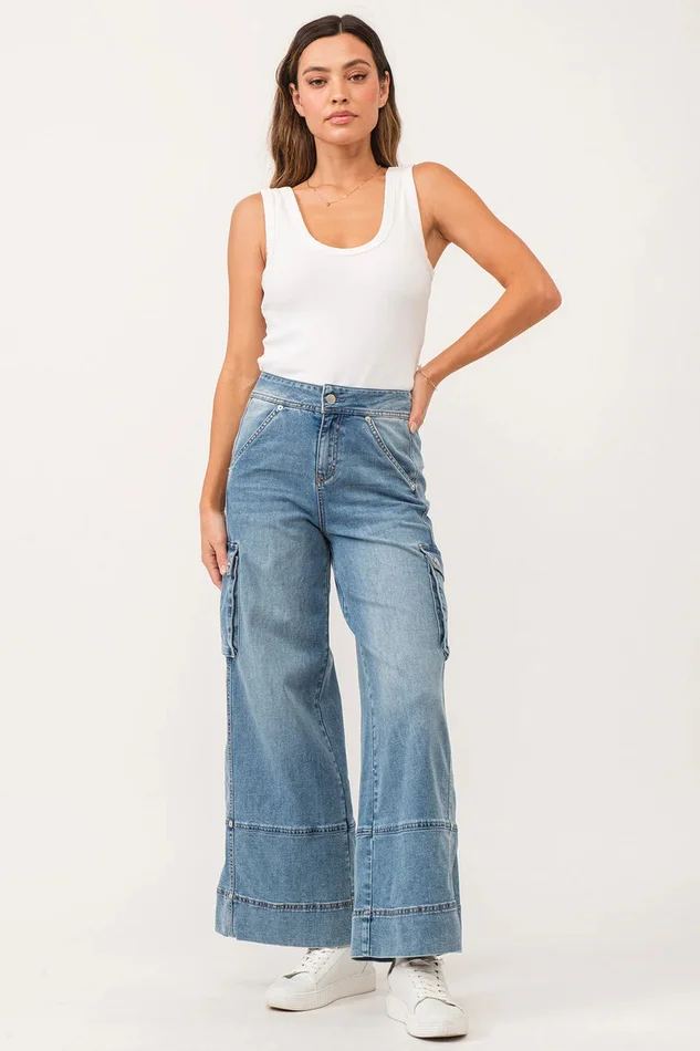 Marvey Super High Rise Ankle Wide Leg Pants