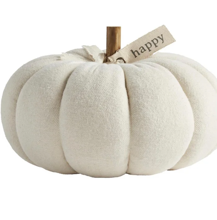 Medium Cream Pumpkin Sitter