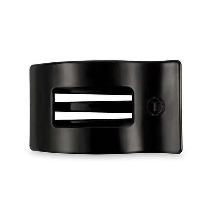 Medium Flat Rectangle Clip Jet Black