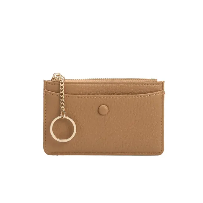 Melie Bianco Lupe Vegan Card Case – Nutmeg