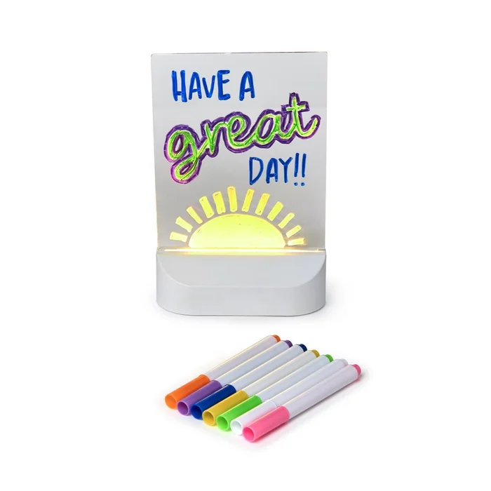 MEMO & SKETCH GLOW IN DARK BOARD WITH MARKERS