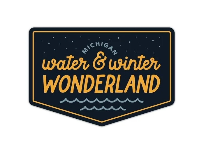 Michigan Water Winter Wonderland Sticker