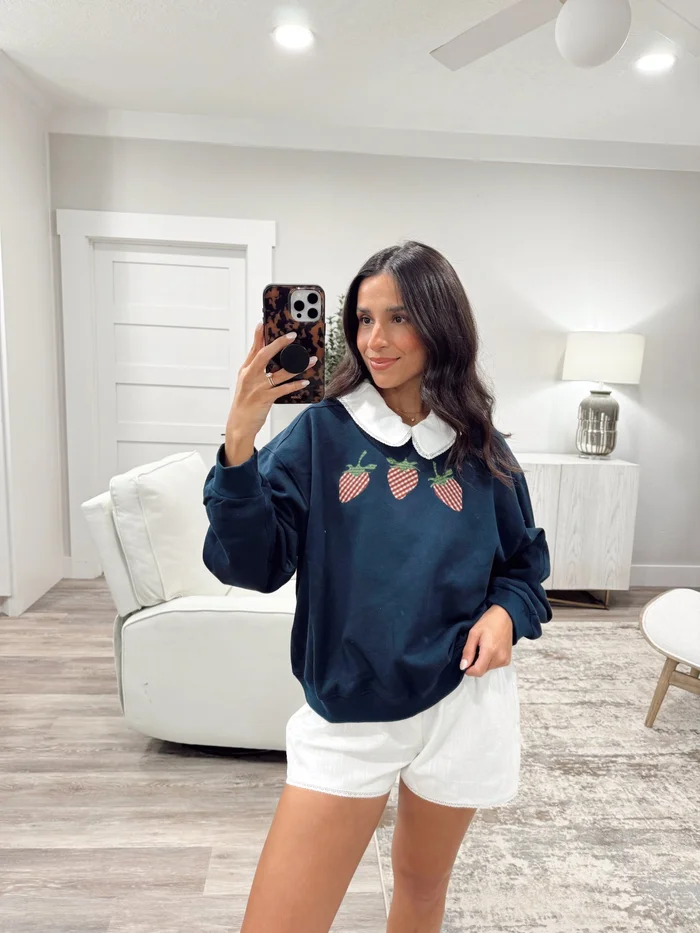 Midnight Strawberry Sweatshirt
