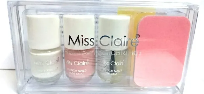 Miss Claire 3×1 French Manicure Kit Acrylic Box (White, Neutral and Pink)