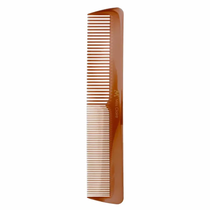 Miss Claire Fine and Wide Tooth Hair Comb, Premium Hair Comb For Effortless Styling And Gentle Detangling For Men & Women (Brown) (255TT)