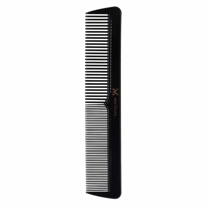 Miss Claire Fine and Wide Tooth Hair Comb, Premium Hair Comb For Effortless Styling And Gentle Detangling For Men & Women (Black) (255)