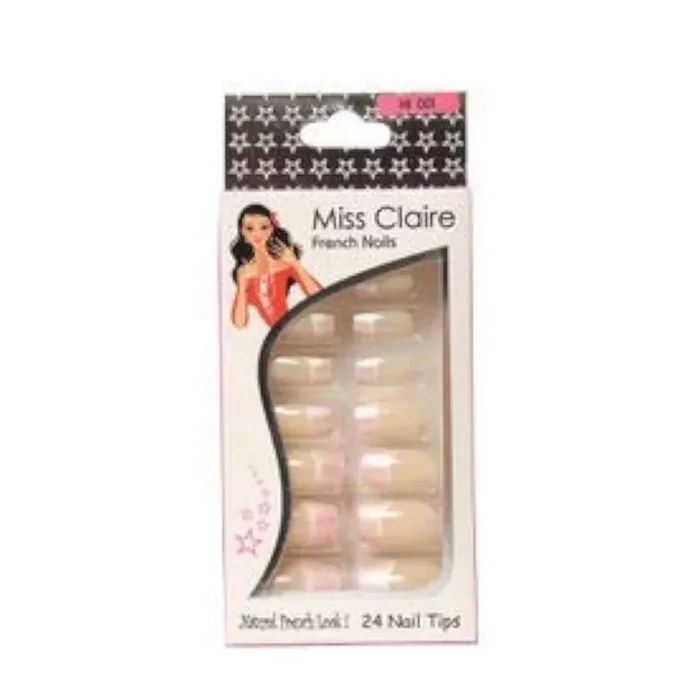 Miss Claire Miss Claire French Nails 24 Hi 001 (Ecp 02), White, 1 Count,