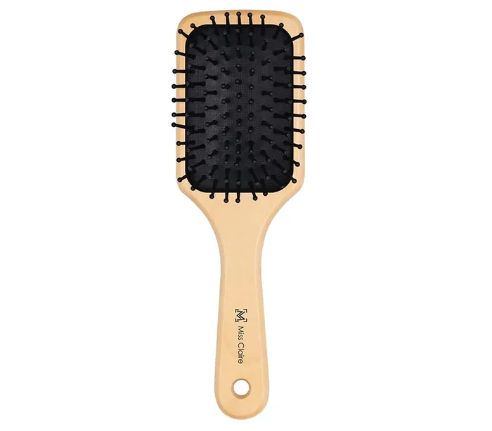 Miss Claire Paddle Hair Brush With Soft And Bristle For Smoothening, Straightening, Styling And Curling For Men And Women (Peach) (P79RIN)