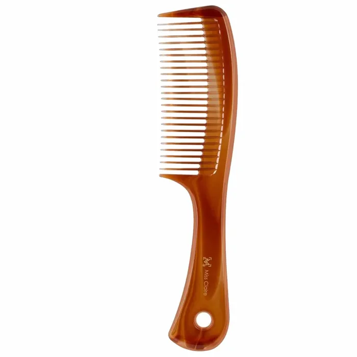 Miss Claire Wide Tooth Hair Comb, Premium Hair Comb For Effortless Styling And Gentle Detangling For Men & Women (Brown) (120TT)
