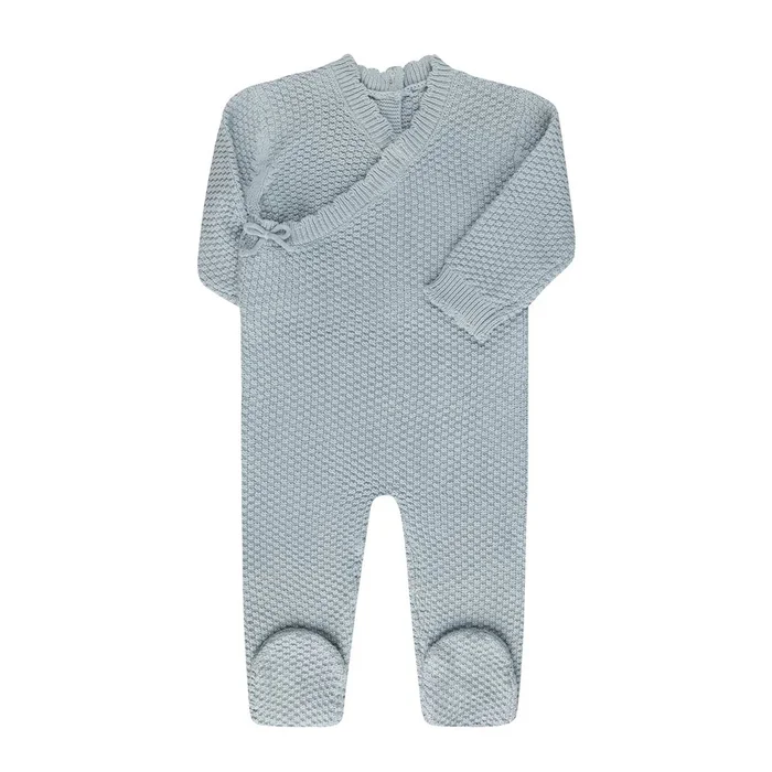 Moss Knit Collection – Blue Footie