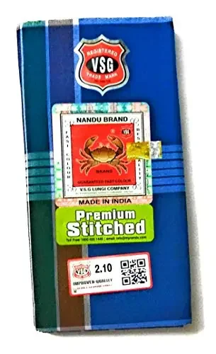 Nandu Men‘s Cotton Stitched Lungi Free Size One Size Multi Colored