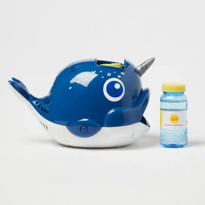 Narwhal Bubble Maker – Sun Squad™ Plastic Bubble Toy for Kids