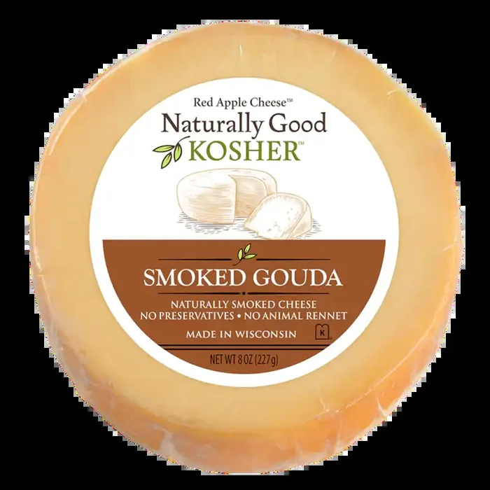 Naturally Good Kosher Smoked Gouda Cheese, 8 oz