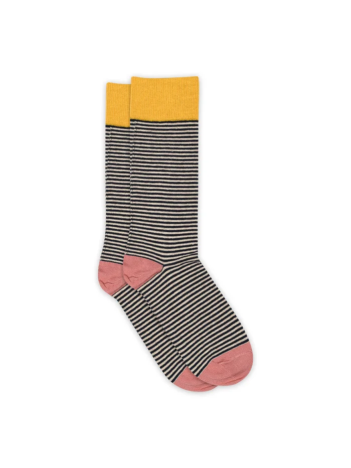 Navy Gerda Long Socks