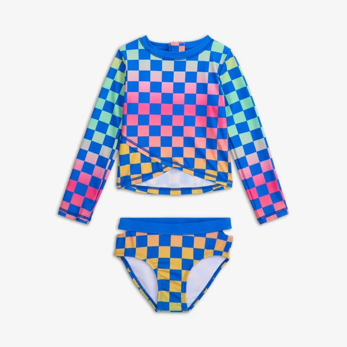 Oceana Rash Guard Set Checkerboard