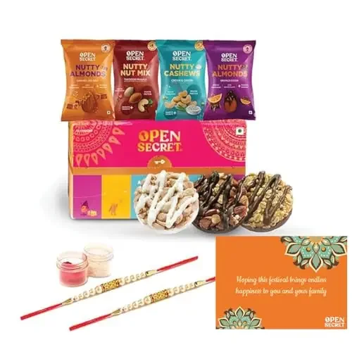 Open Secret Holi Gift Box Combo of 9 Dry Fruits Gift Box, Cookies, Gift Hamper, Holi Gift Hampers, Gift Set, Corporate Gifts for Employees with Greeting Card