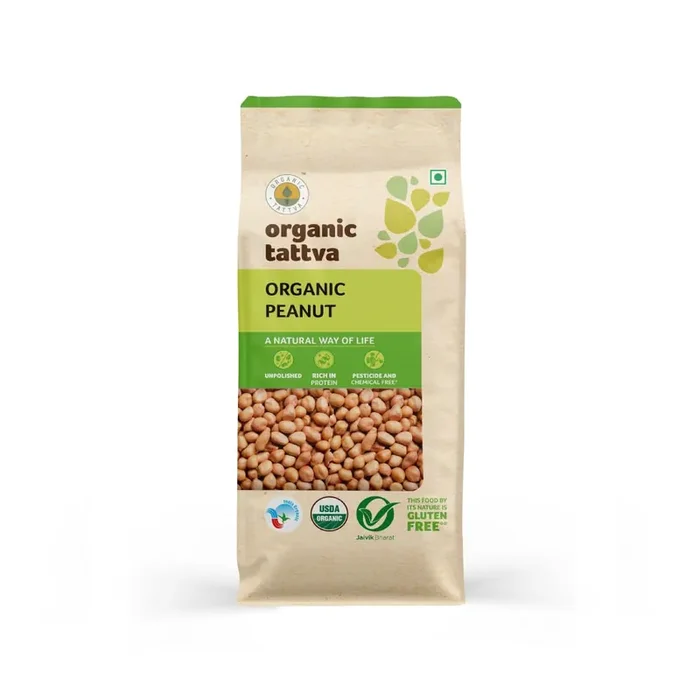 Organic Tattva Organic Raw Unpolished Peanuts/Groundnuts 500 gram