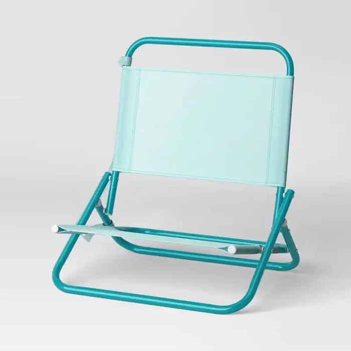 Outdoor Portable Beach Sand Chair Aqua Green – Sun Squad™