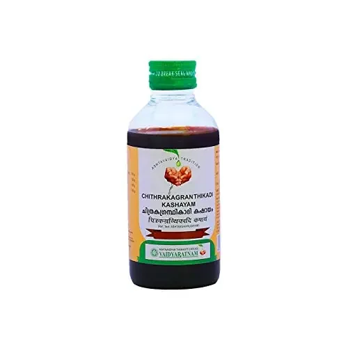 (Pack of 2) Vaidyaratnam Oushadhasala CHITHRAKAGRANDHIKADI KASHAYAM (200ml)