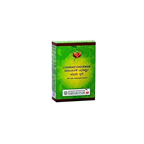 (Pack of 5) Vaidyaratnam Oushadhasala LODRADI CHOORNAM (50 GM)