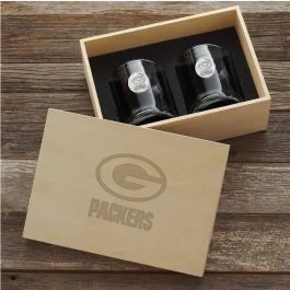 Packers 2-Piece Boxed Rocks Glass Set