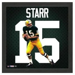 Packers Bart Starr Impact Jersey Framed Photo