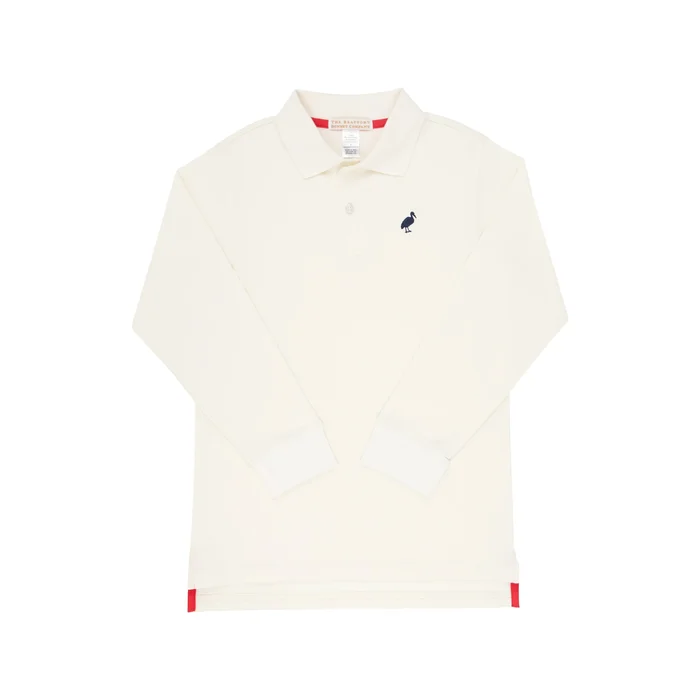 PALMETTO PEARL PRIM & PROPER LONG SLEEVE POLO