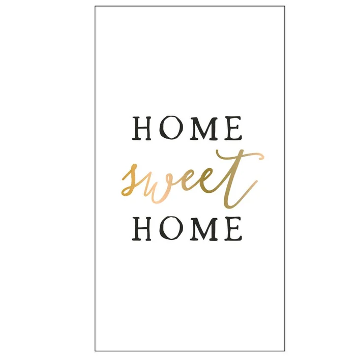 Paper Guest Towels | Home Sweet Home – Foil – 24ct