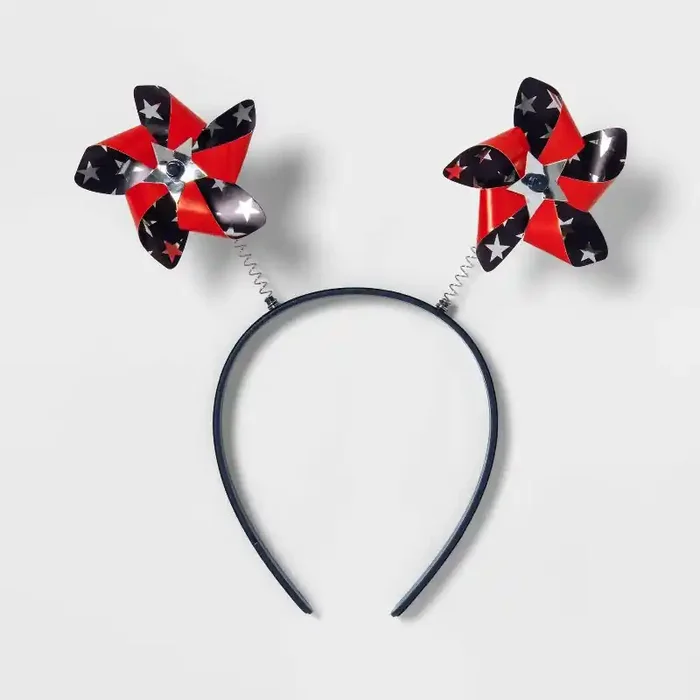 Parade Headband Mini Pinwheels Red/White/Blue – Sun Squad™