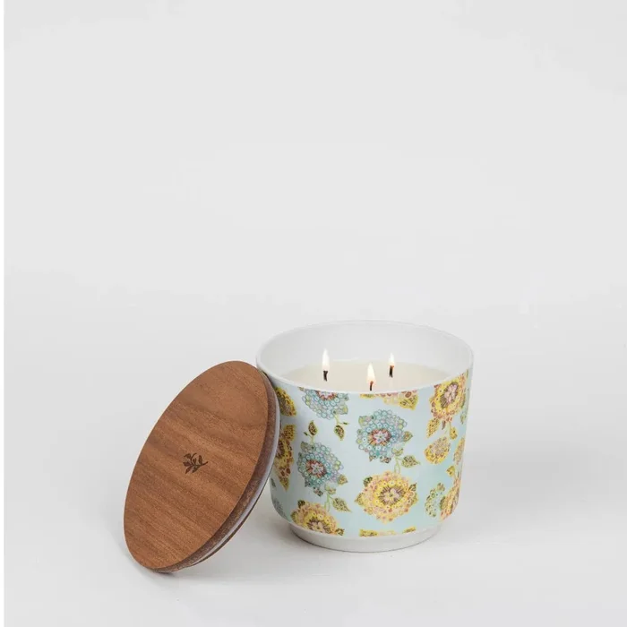 Patterned 3 Wick Candle – Bella Freesia
