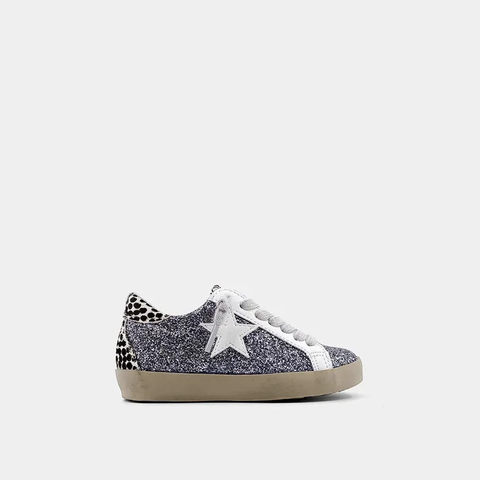 Paula Toddler Sneaker – Pewter Glitter