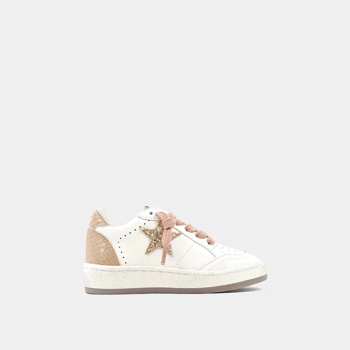 Paz Toddler Sneaker – Taupe Snake