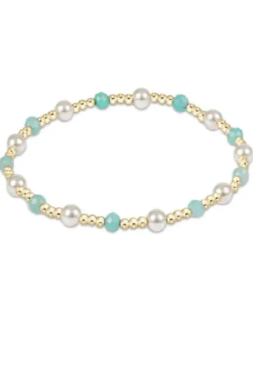 Pearl Sincerity Pattern 4mm Bead Bracelet – Amazonite