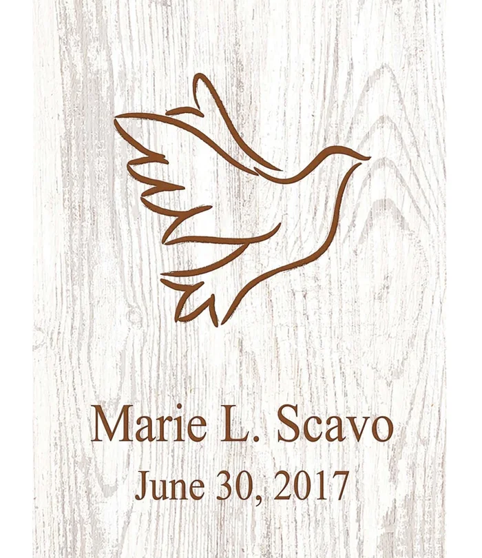 Personalized White Faux Wood Small Sign (3.5×5)