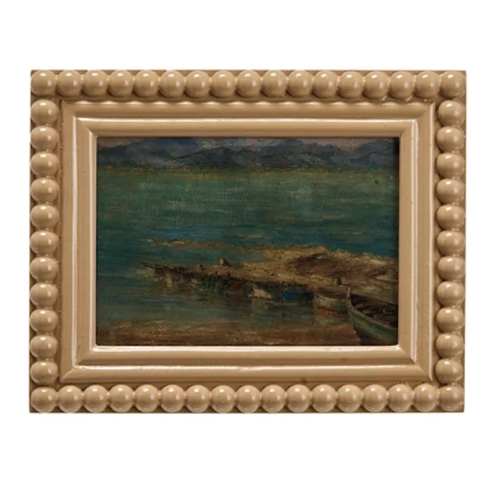 Picture Frame w/ Vintage Boat and Water 5″ x 7″ Photos)