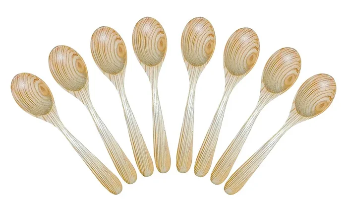 Pine Wooden Table Spoon Size 6.4inch – Set of 8