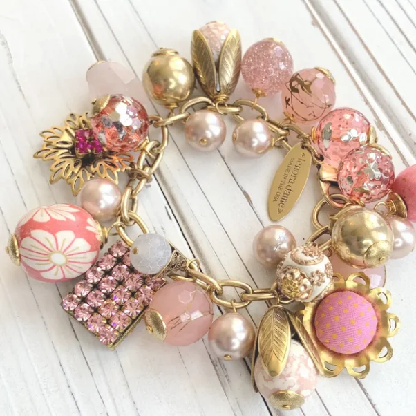 Pink Bauble Charm Bracelet
