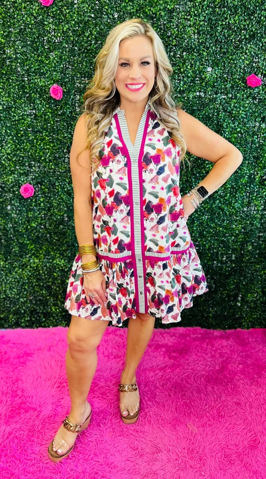 Plum Florals Dress